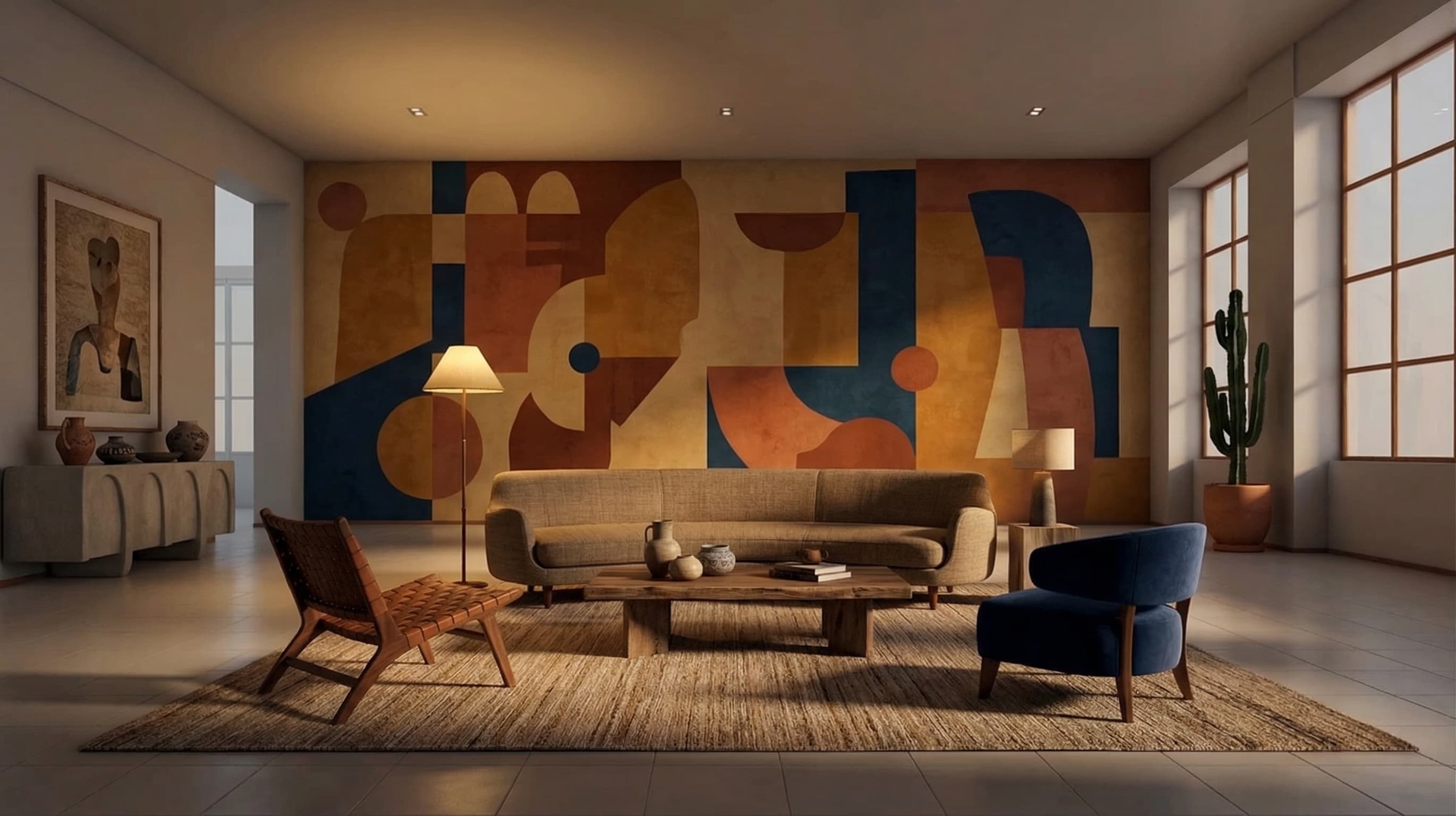 Salón con estilo Chilango generado por Vistta