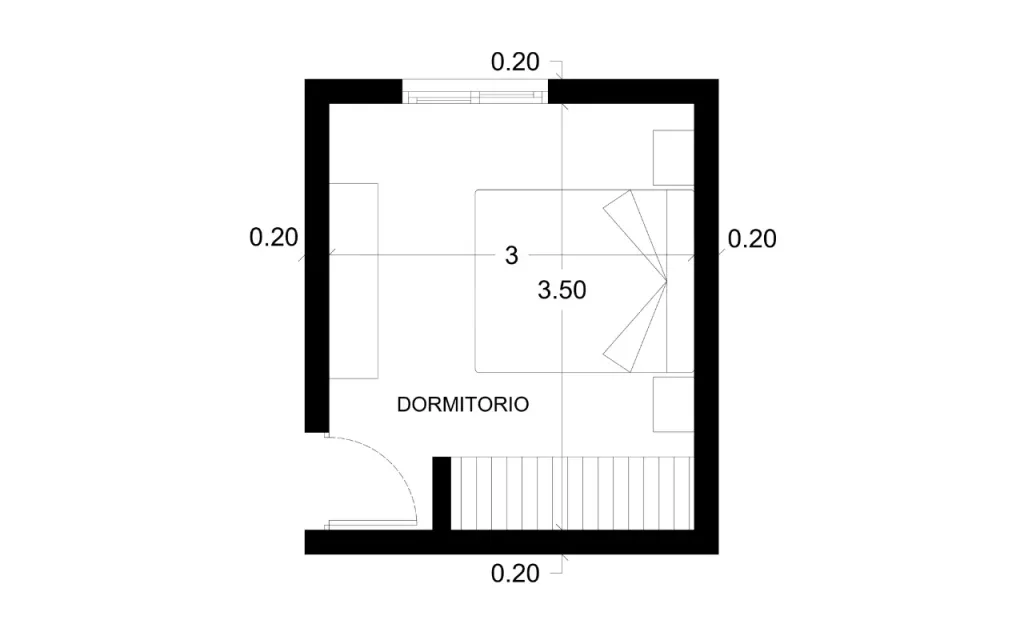 Dormitorio estilo LA Solstice — Antes