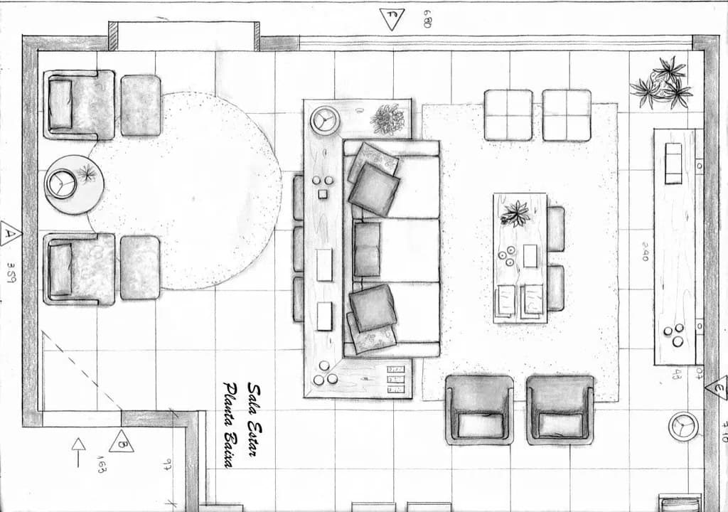 Salón de diseño — Antes