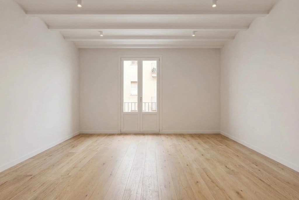 Salón decorado en estilo Barcelona — Antes