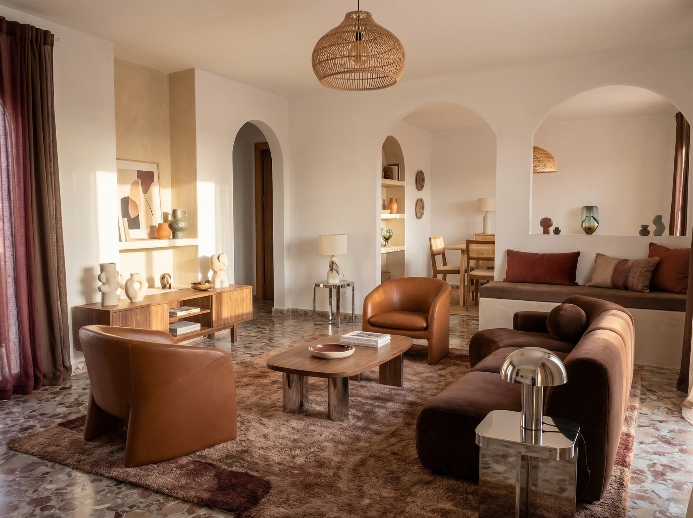 Habitación con decoración cromática